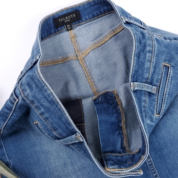 New Talbots Petites Blue Denim Skirt Sz 10 Petite - Picture 6 of 12